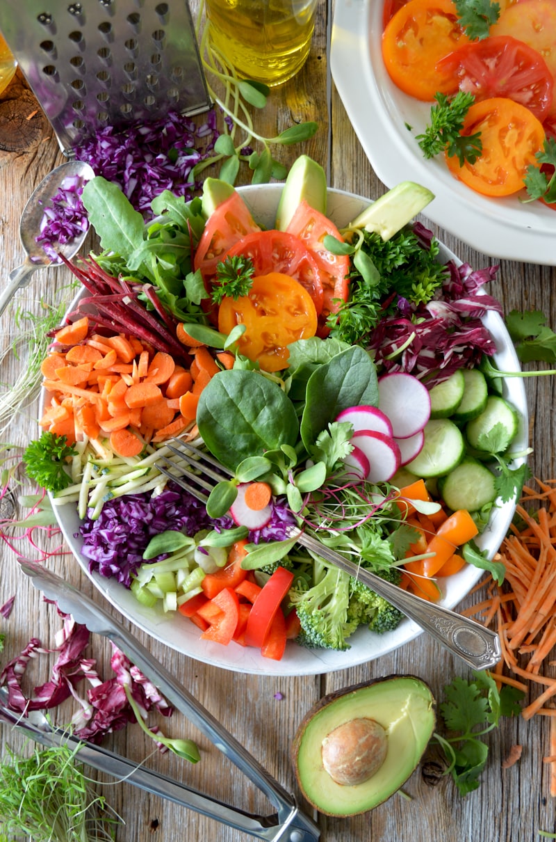 Fresh green vegetables rich in natural folate
