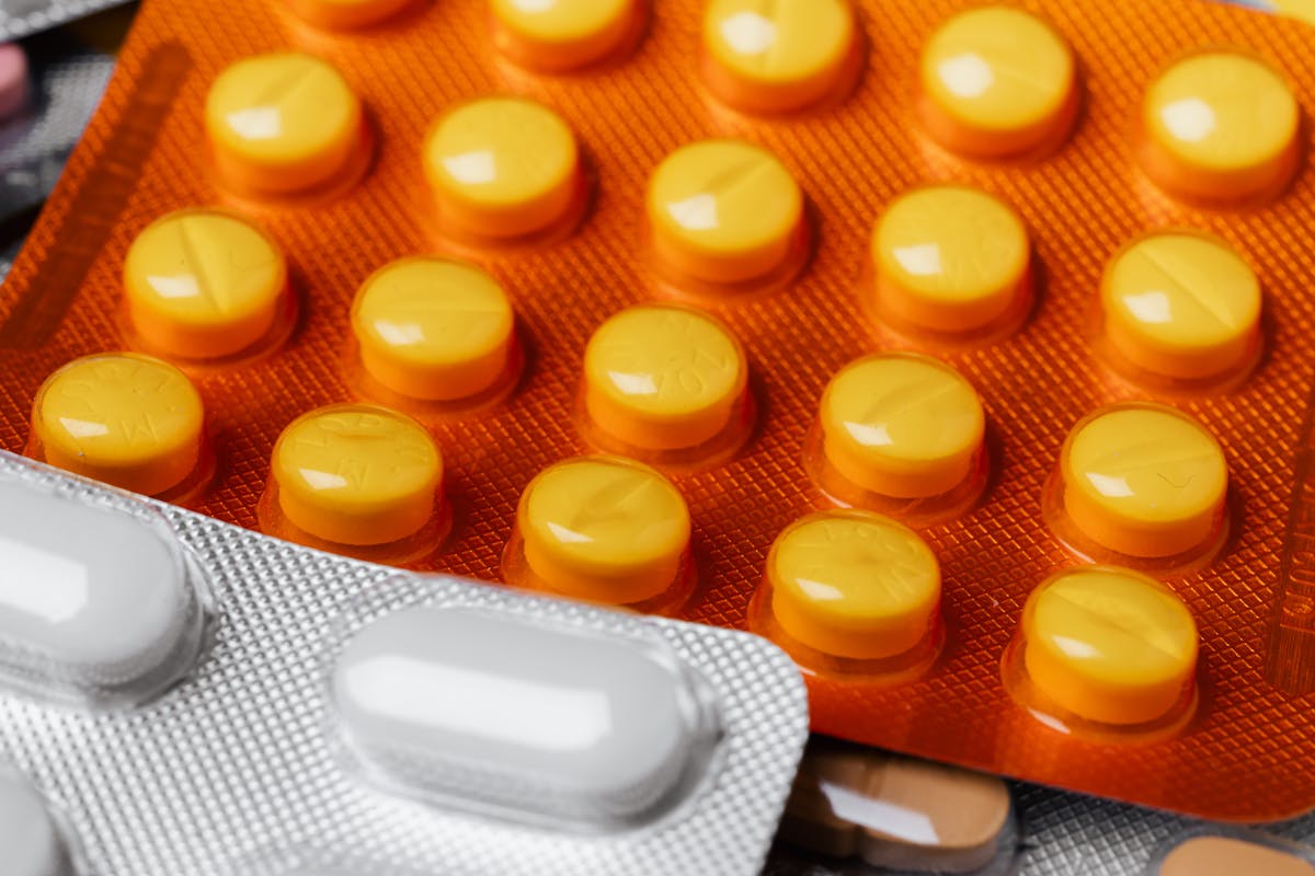 blister pack pills close up