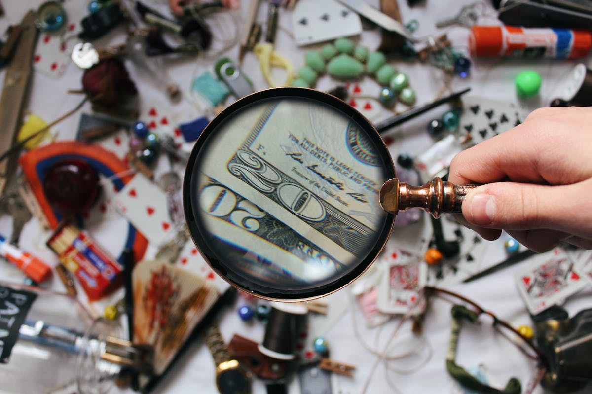 magnifying glass close up